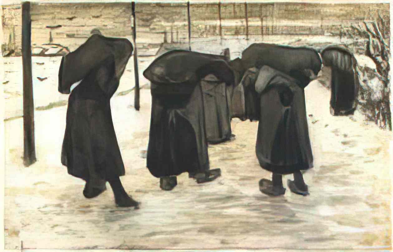 van gogh women miners 1882 Art A4 Photo Print