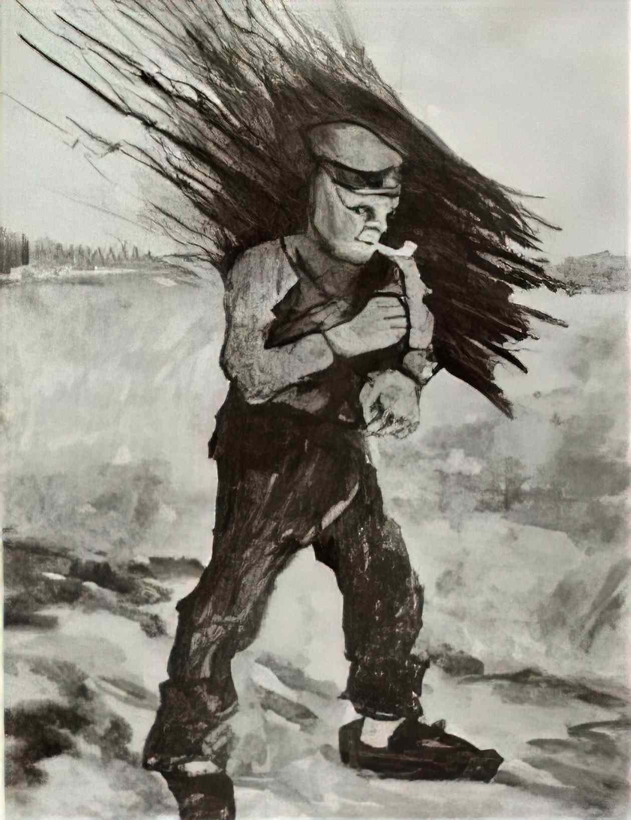 van gogh wood gatherer figure study 1884 Art A4 Photo Print