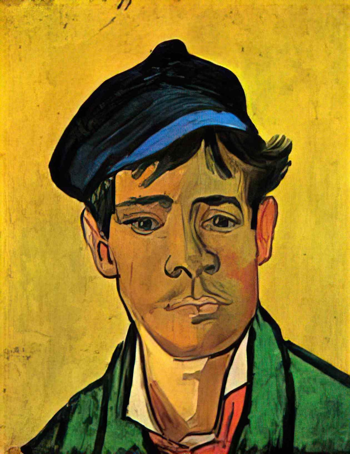 van gogh young man with a hat 1888 Art A4 Photo Print
