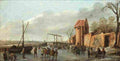 van goyen A Scene on the Ice Art A4 Photo Print