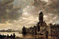 van goyen Castle by a River Art A4 Photo Print