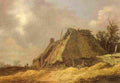 van goyen Farmhouses with Peasants Art A4 Photo Print