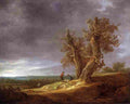 van goyen Landscape with Two Oaks Art A4 Photo Print