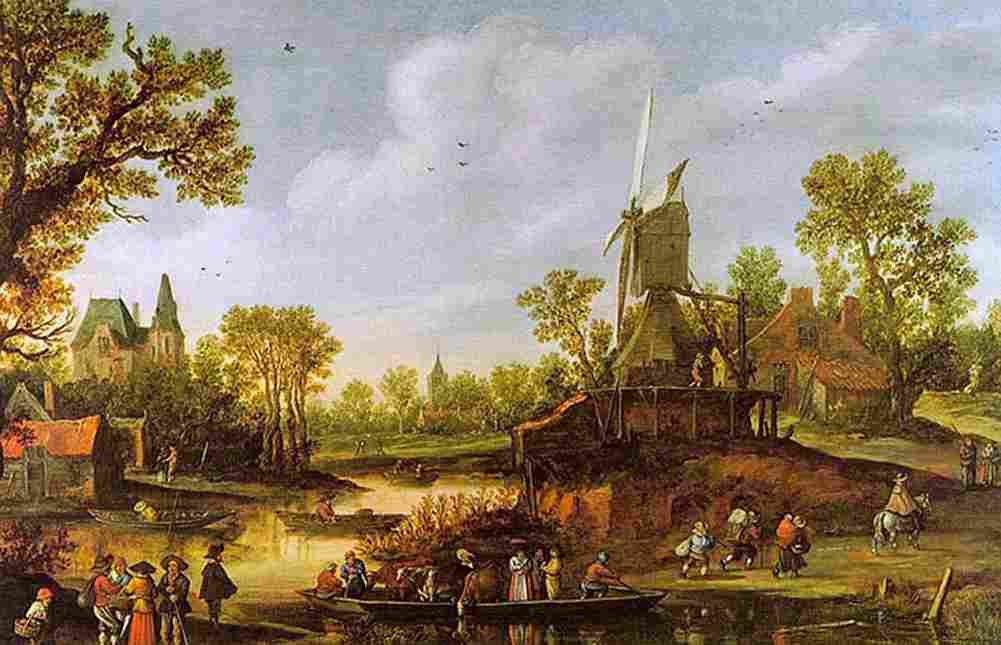 van goyen River Landscape Art A4 Photo Print