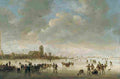 van goyen Winter Landscape With Figures On Ice Art A4 Photo Print