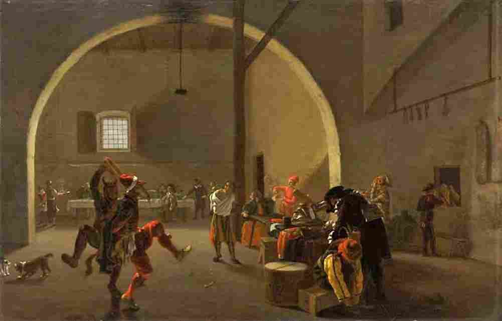 van laer carnival revellers in a tavern Art A4 Photo Print