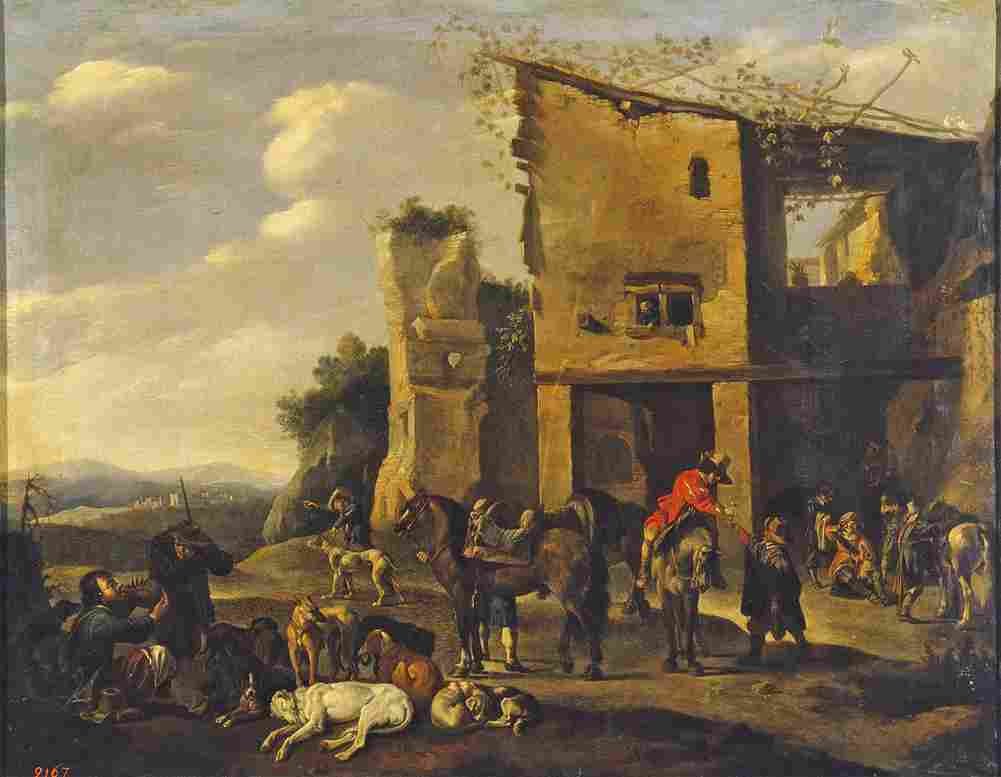 van laer hunter at rest Art A4 Photo Print