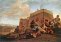 van laer landscape with morra players Art A4 Photo Print
