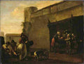 van laer near the barrel under the enclosure Art A4 Photo Print