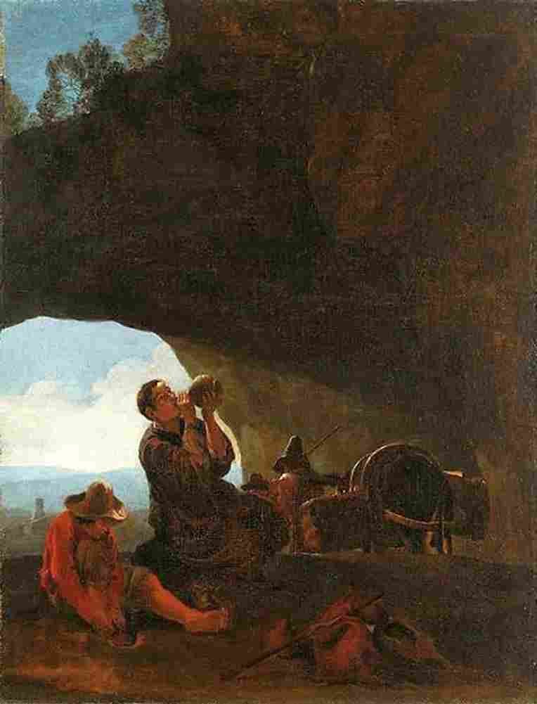 van laer travellers at rest Art A4 Photo Print