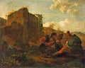 van laer vagabonds playing card in a landscape Art A4 Photo Print