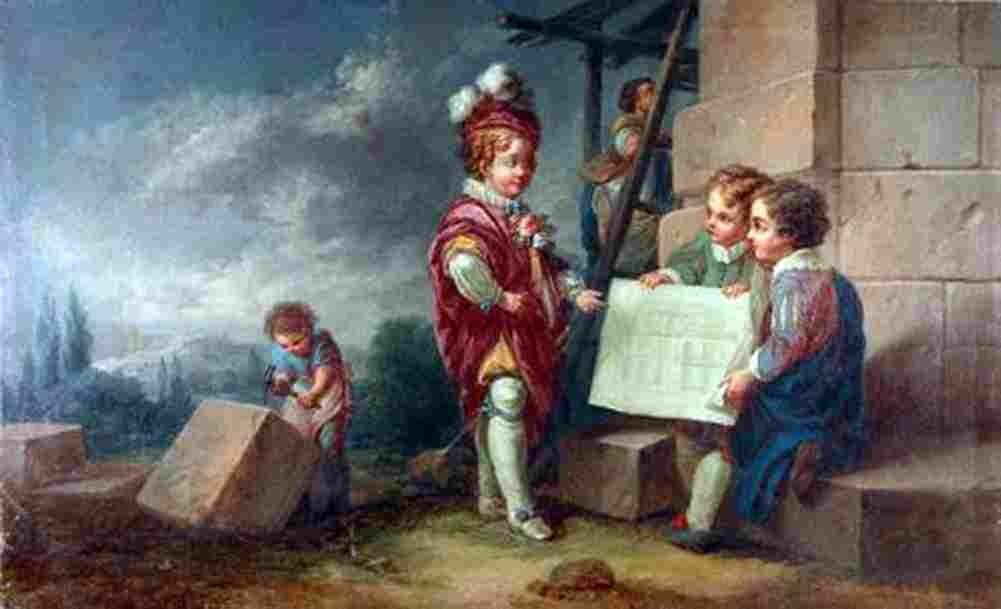 van loo Allegory of Architecture Art A4 Photo Print