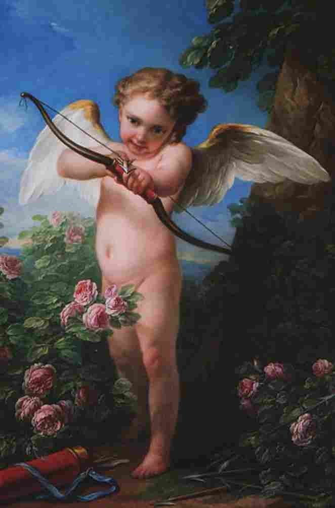 van loo Cupid Shooting a Bow Art A4 Photo Print