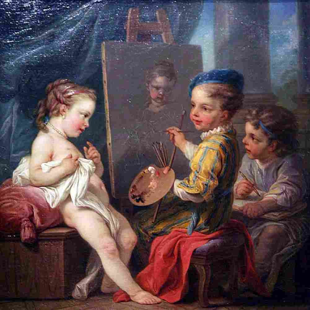 van loo Painting Art A4 Photo Print