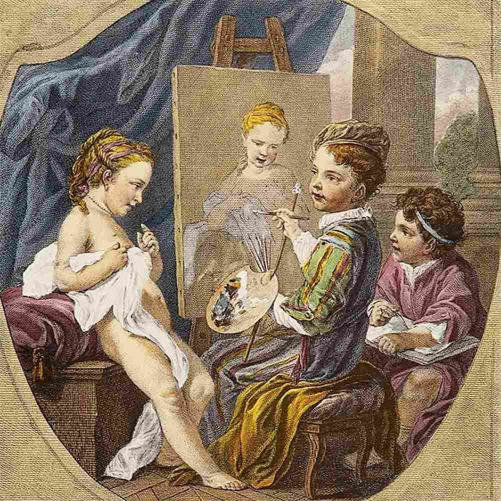 van loo Painting Two Art A4 Photo Print