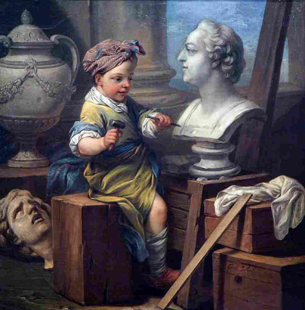 van loo Sculpture Art A4 Photo Print