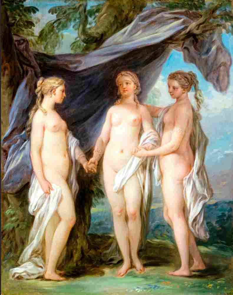 van loo The Three Graces Art A4 Photo Print