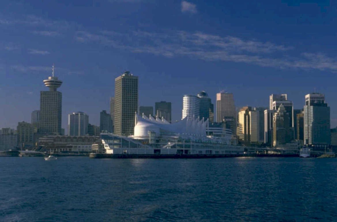 vancouver skyline waterfront 2 1980s 1990s A4 Photo Print