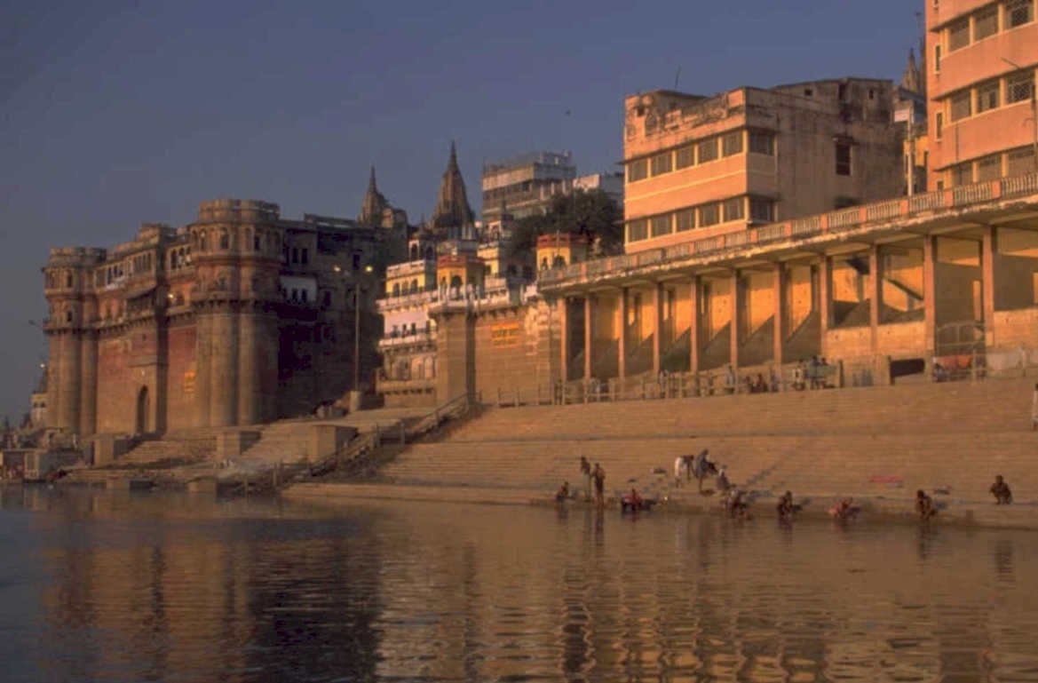 varanasi ganges sunset 1980s 1990s A4 Photo Print