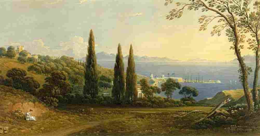 varley john the straits of gibraltar Art A4 Photo Print