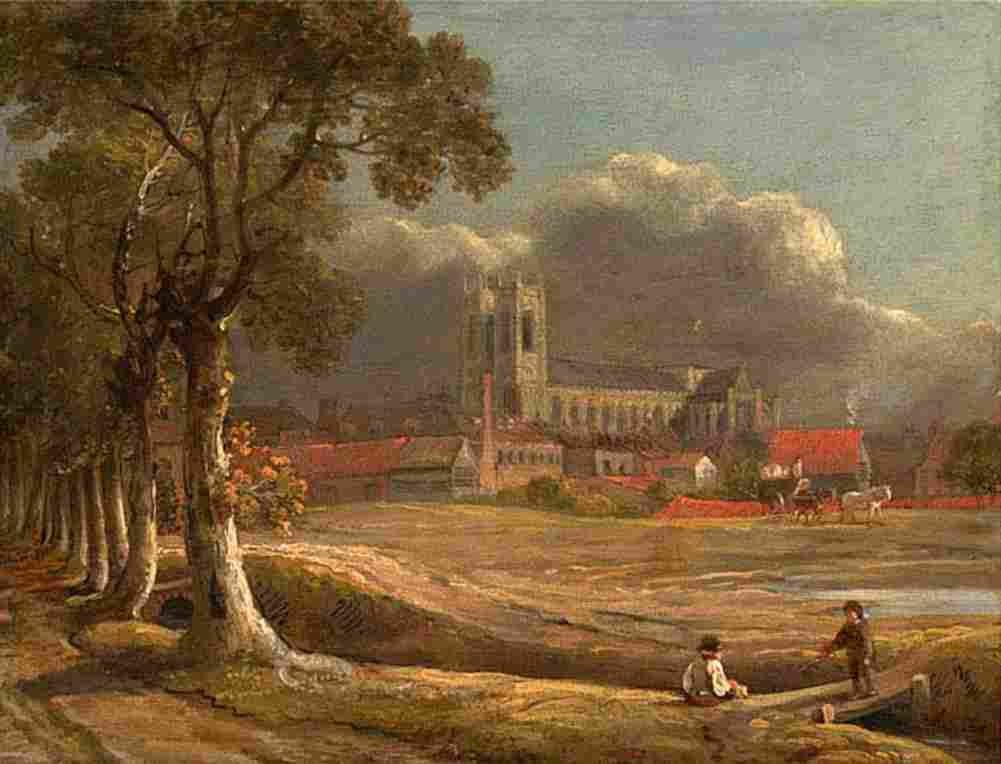 varley john westminster abbey from tothill fields Art A4 Photo Print