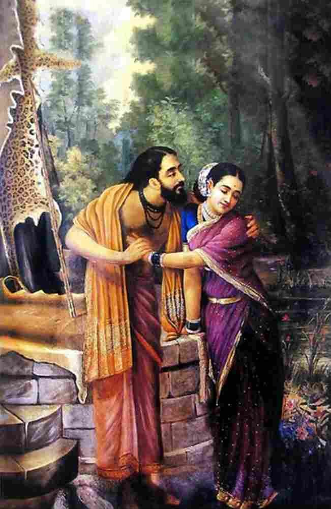 varm Arjuna and Subhadra Art A4 Photo Print