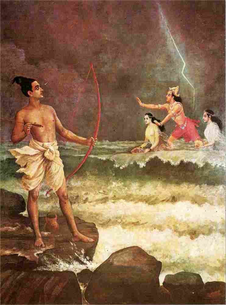 varm Sri Rama Vanquishing the Sea Art A4 Photo Print