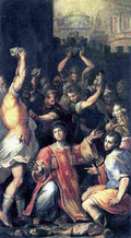 vasari martyrdom of saint stephen Art A4 Photo Print