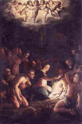 vasari the nativity Art A4 Photo Print