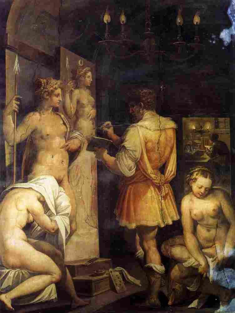 vasari the studio of the painter Art A4 Photo Print