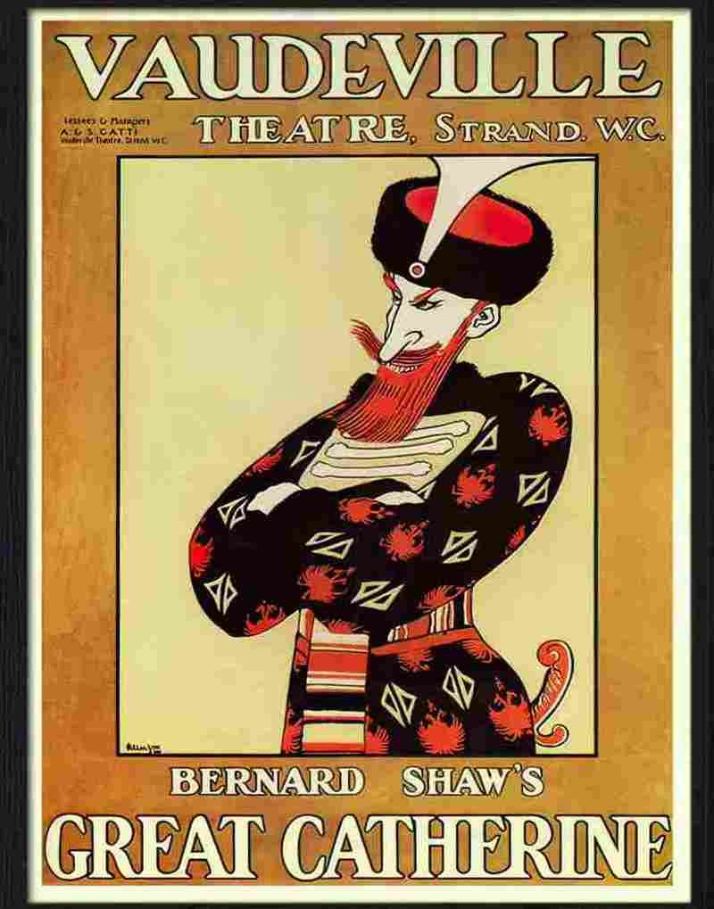 vaudeville bernard shaw great catherine allinson 1915 Advert A4 Photo Print