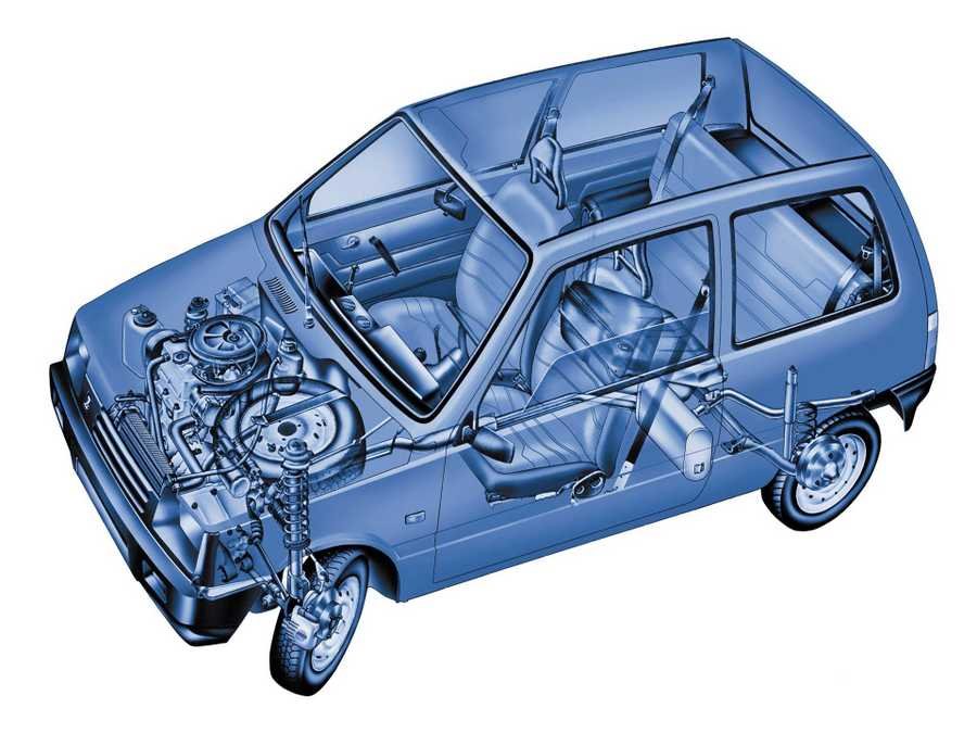 vaz 1111 oka 1989 cutaway A4 Photo Print