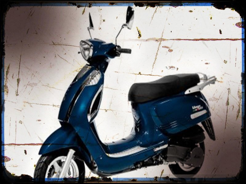 vega hybrid 50 A4 Photo Print Motorbike Vintage Aged