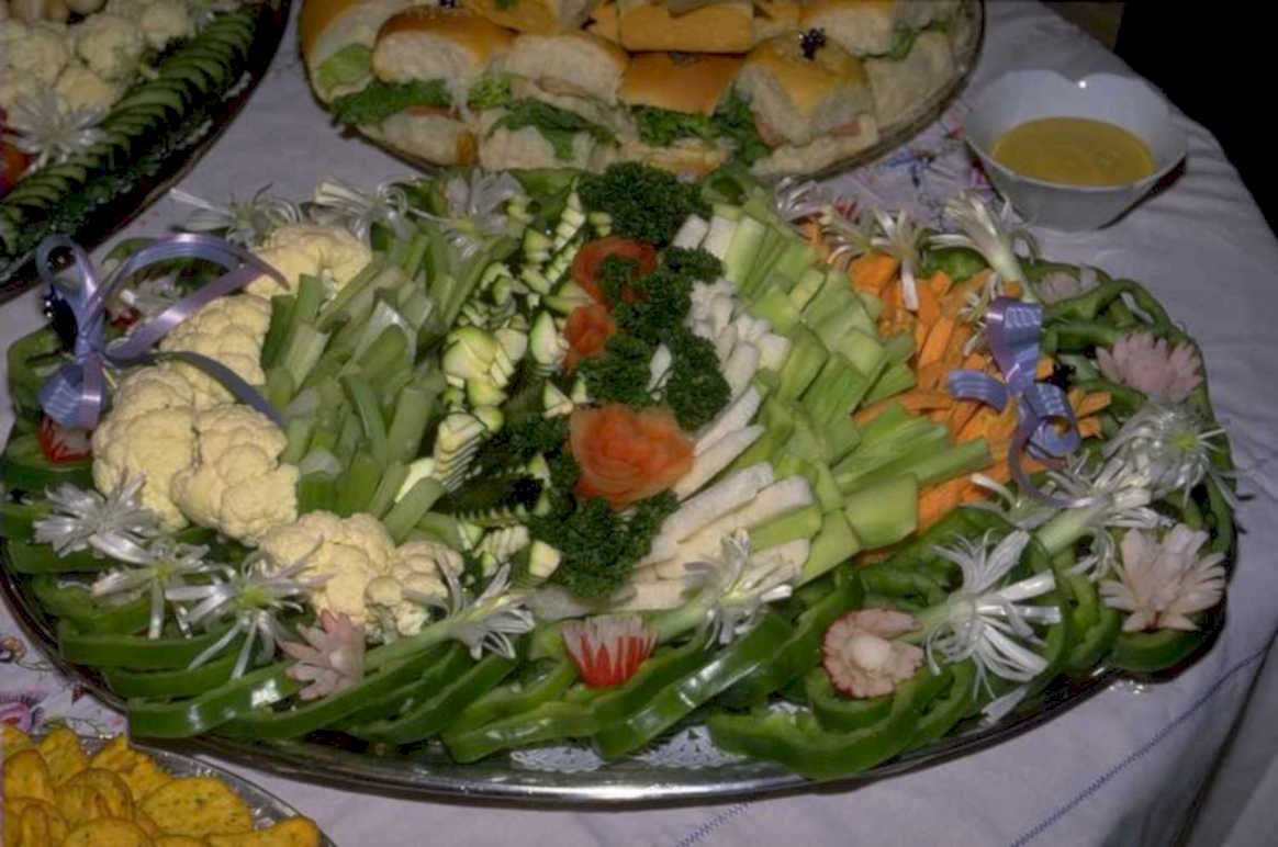 vegetable platter event 1980s 1990s A4 Photo Print
