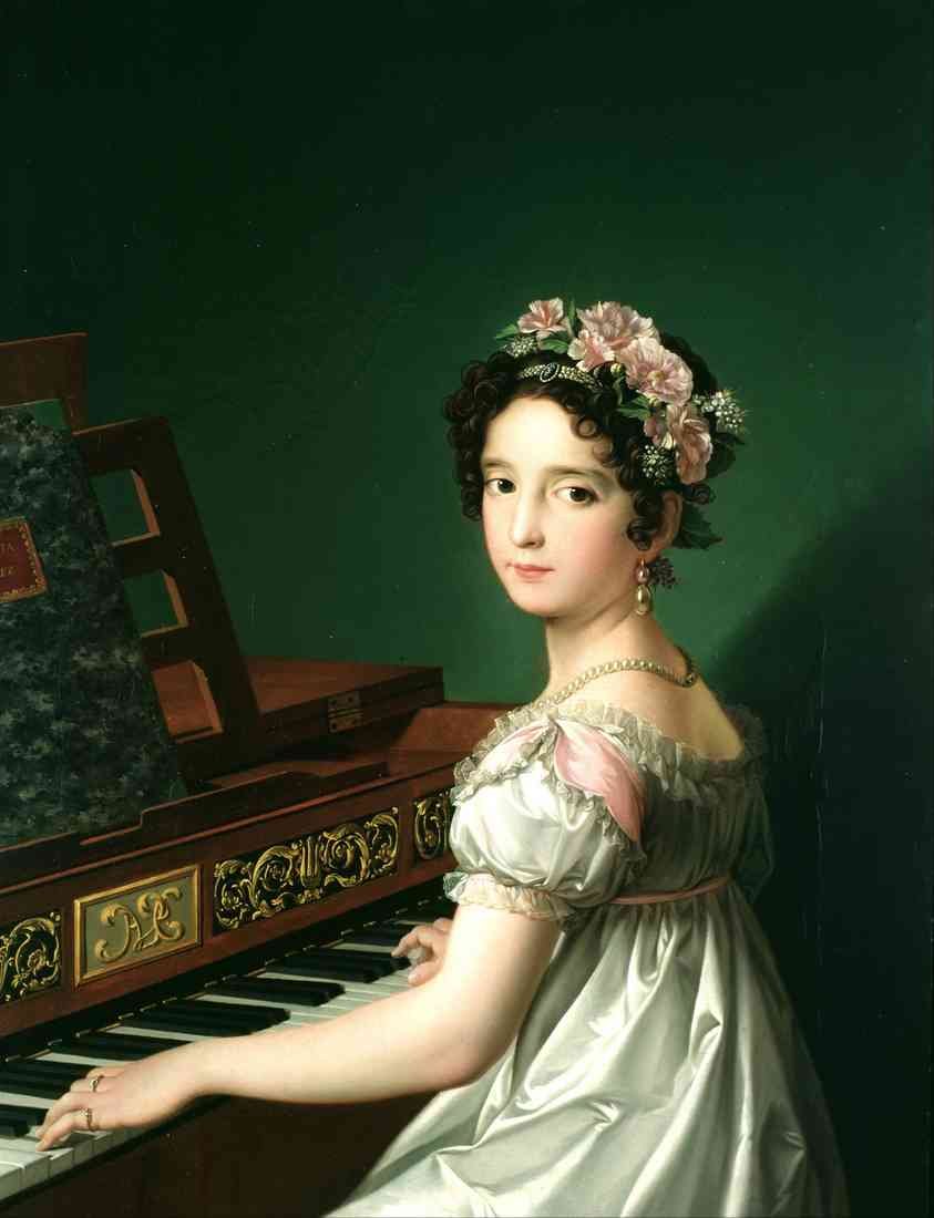 velazquez zacarias manuela playing the piano A4 Photo Print