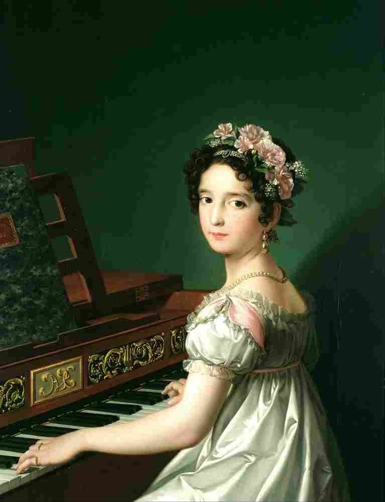 velazquez zacarias manuela playing the piano Art A4 Photo Print