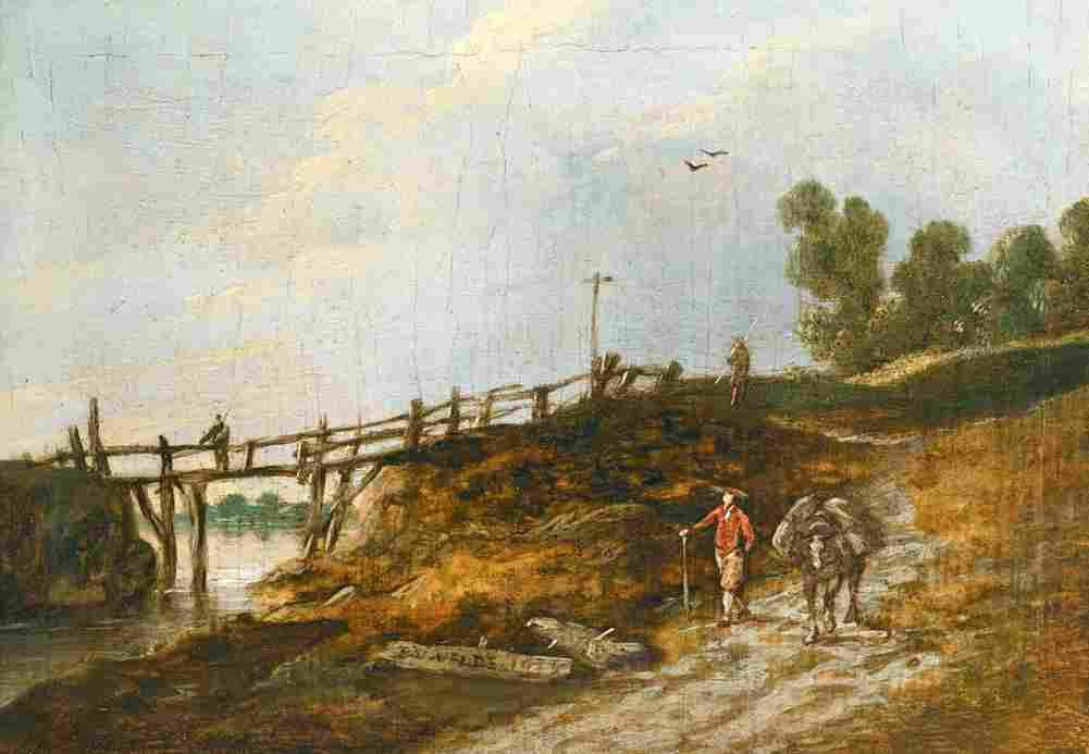 velde esaias traveller and his pack horse Art A4 Photo Print
