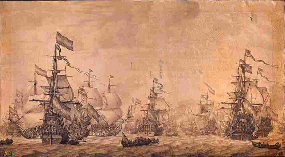 velde the elder the dutch navy Art A4 Photo Print