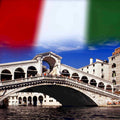 venice rialto bridge Flags1980s A4 Photo Print