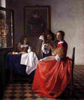 ver a lady and two gentlemen Art A4 Photo Print