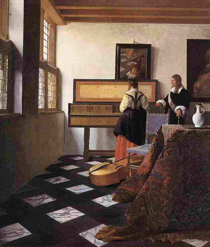 ver the music lesson Art A4 Photo Print