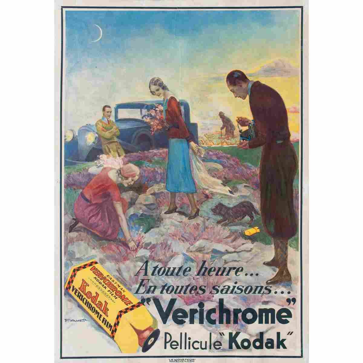 verichrome pellicule kodak f auer 1935 2 Advert A4 Photo Print