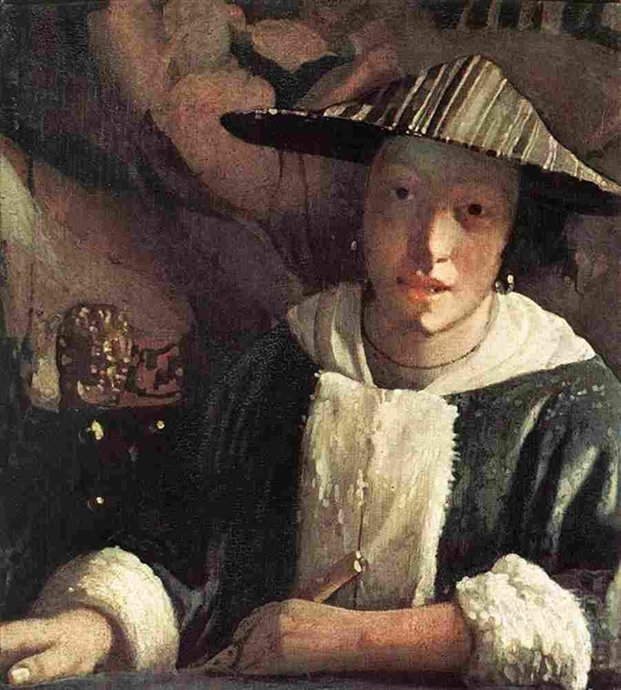 vermeer girl with a flute Art A4 Photo Print
