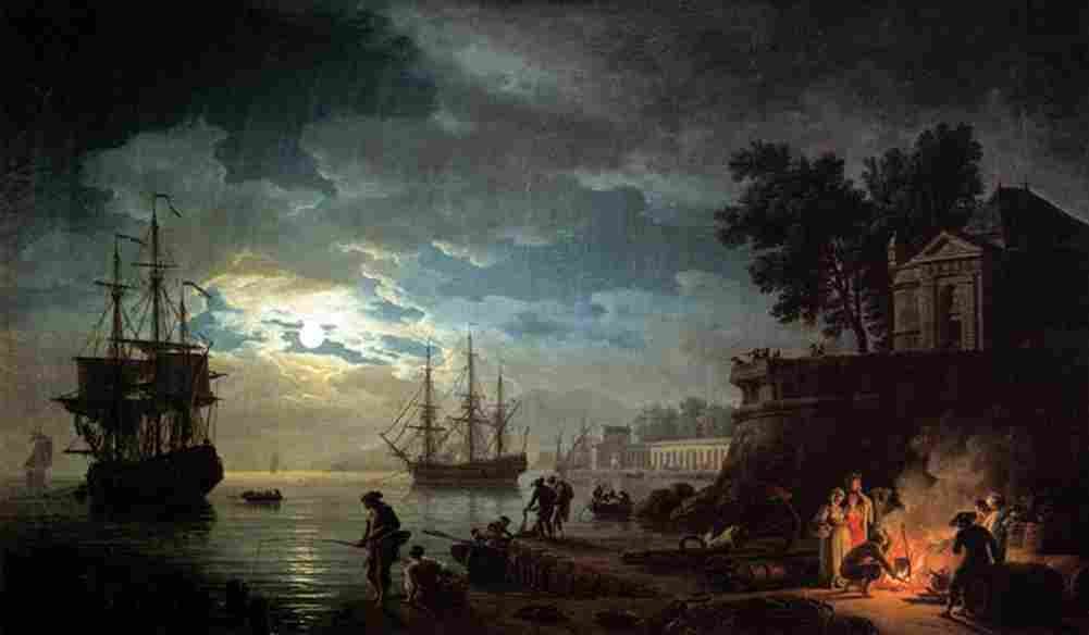vern Seaport by Moonlight Art A4 Photo Print