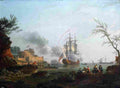 vern Ship Firing a Salute Art A4 Photo Print