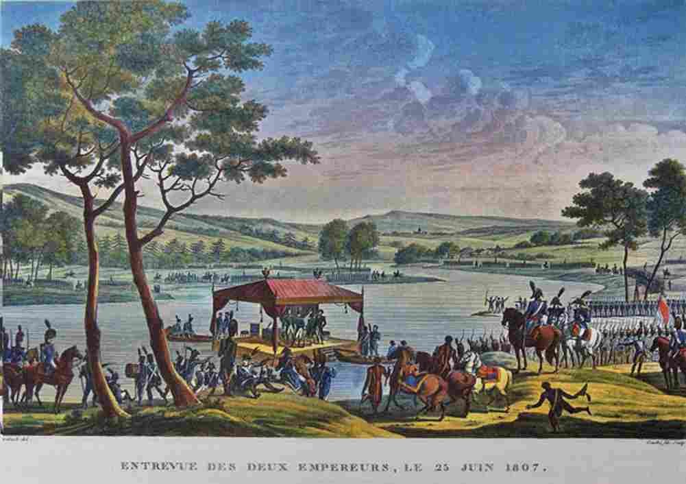 vernet carle meeting of the two emperors at tilsit Art A4 Photo Print