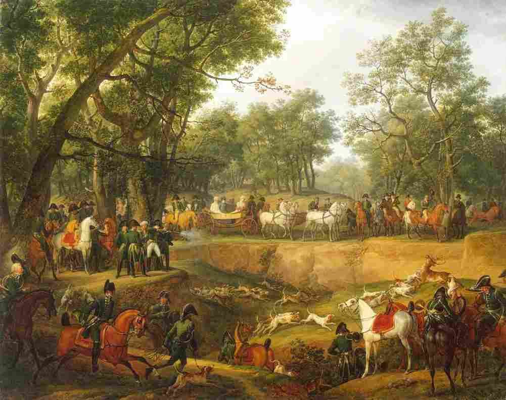 vernet carle napoleon on a hunt in the forest of compiegne Art A4 Photo Print