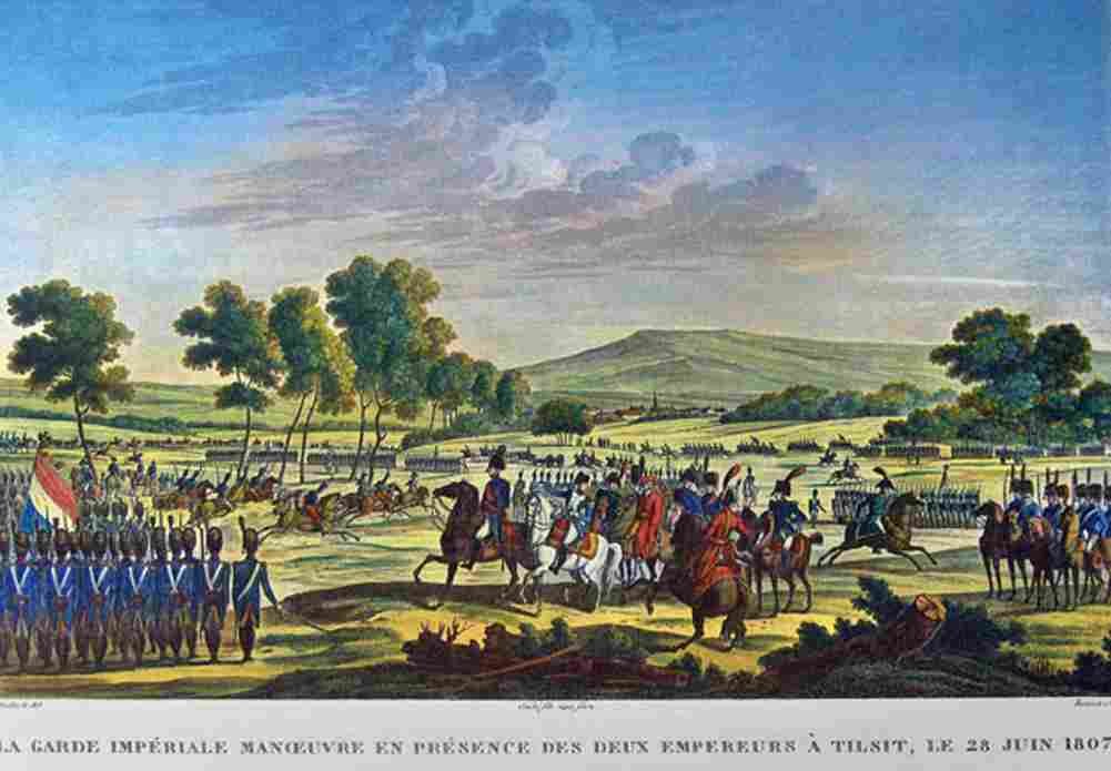 vernet carle the imperial guard marching in front of the two emperors at tilsit Art A4 Photo Print