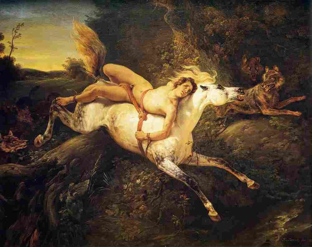 vernet horace mazeppa and the wolves Art A4 Photo Print