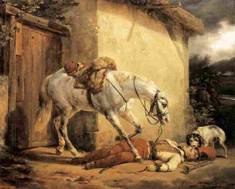 vernet horace the wounded trumpeter Art A4 Photo Print